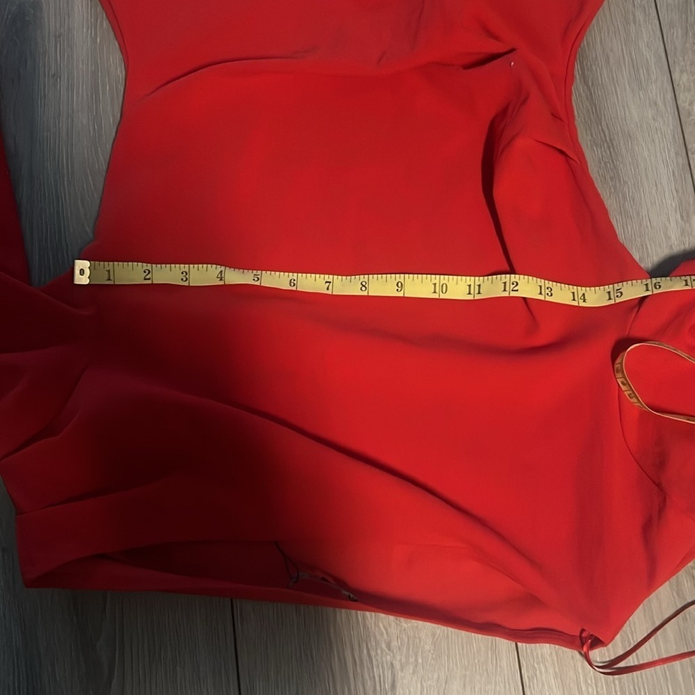 Red Off the Shoulder Top - Picture 6 of 7